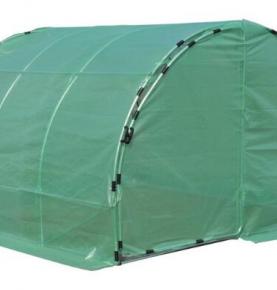 Large Green Houses PE Cloth Walk in Two Doors Plant Greenhouses Steel Frame