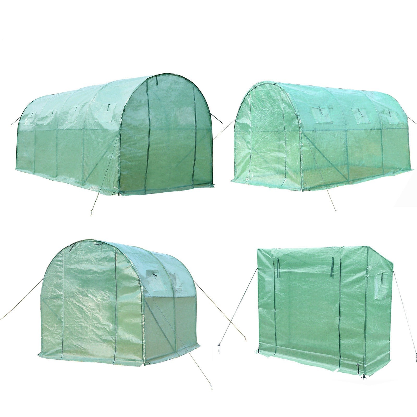 Kinds of Polytunnel Greenhouse Pollytunnel Poly Polly Tunnel Fully Galvanised Anti Rust Steel Frame